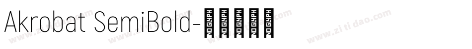 Akrobat SemiBold字体转换